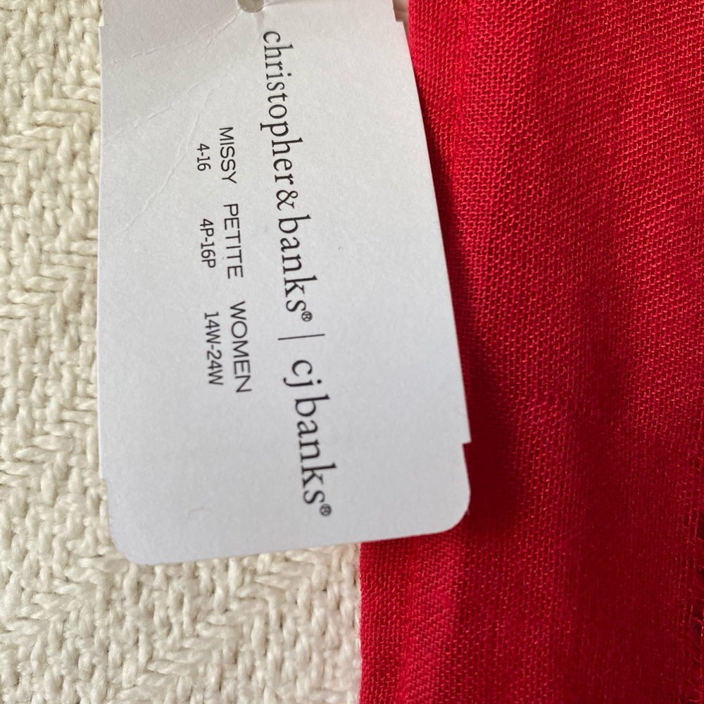 Christopher & Banks Red Infinity Scarf - Picture 4 of 6
